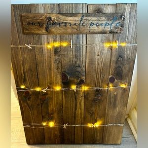 Beautiful hand made wooden wedding guest list sign!!